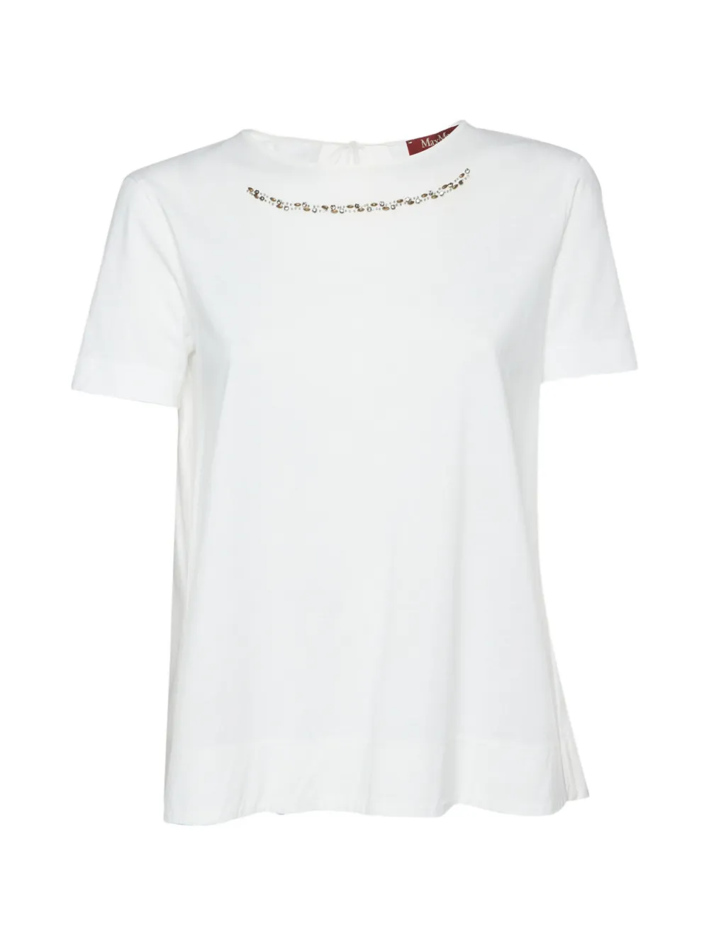 Max Mara short-sleeve tie-fastening top - Bianco