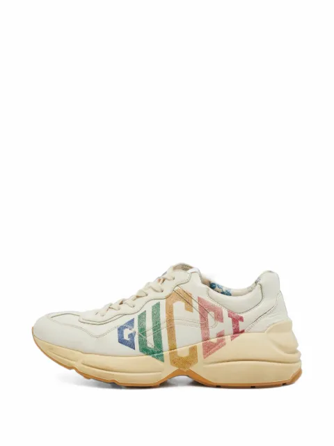 Gucci Pre-Owned Rhyton logo-print sneakers