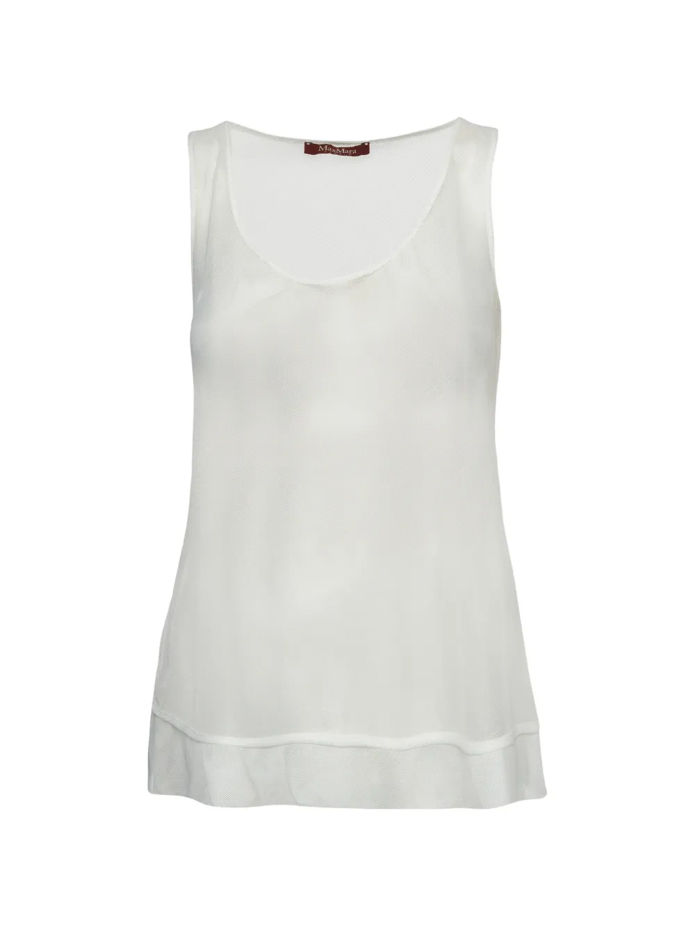 Max Mara sheer mesh tank top - Bianco