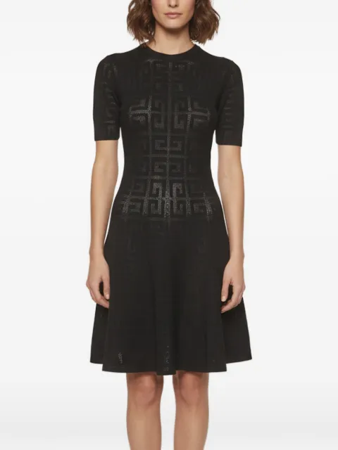 Givenchy Pre-Owned 4G open-knit flared midi dress