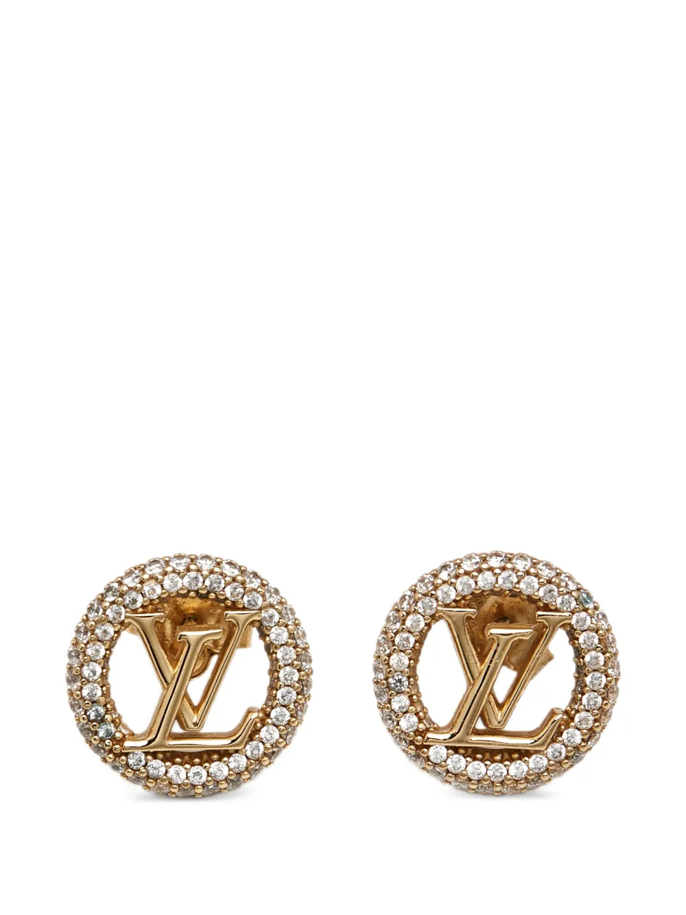 Louis Vuitton Pre-Owned Louise By Night crystal earrings - Oro