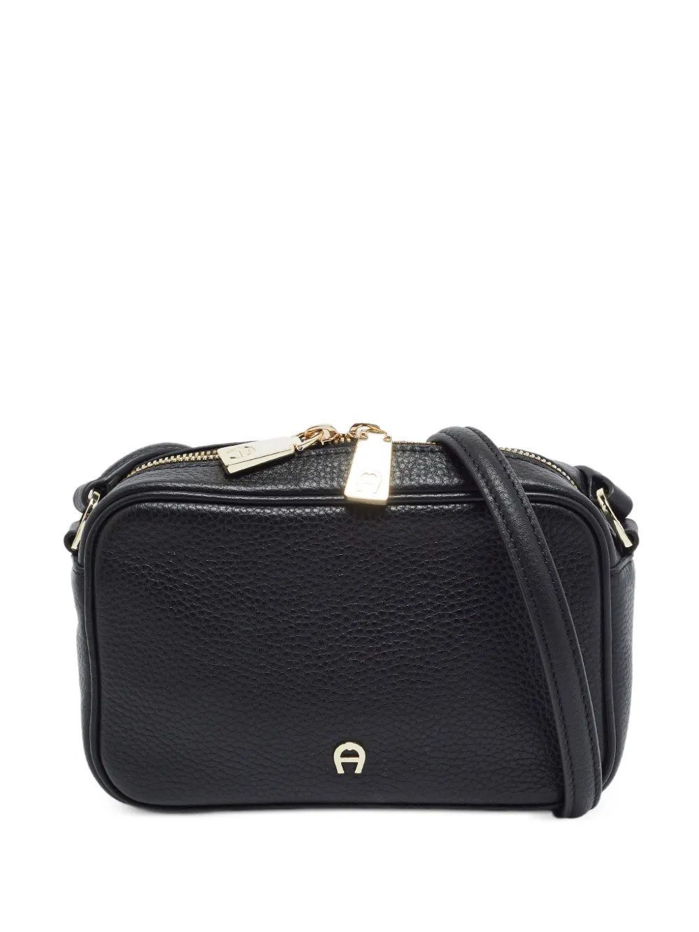Aigner Vintage Amy horseshoe crossbody bag - Schwarz
