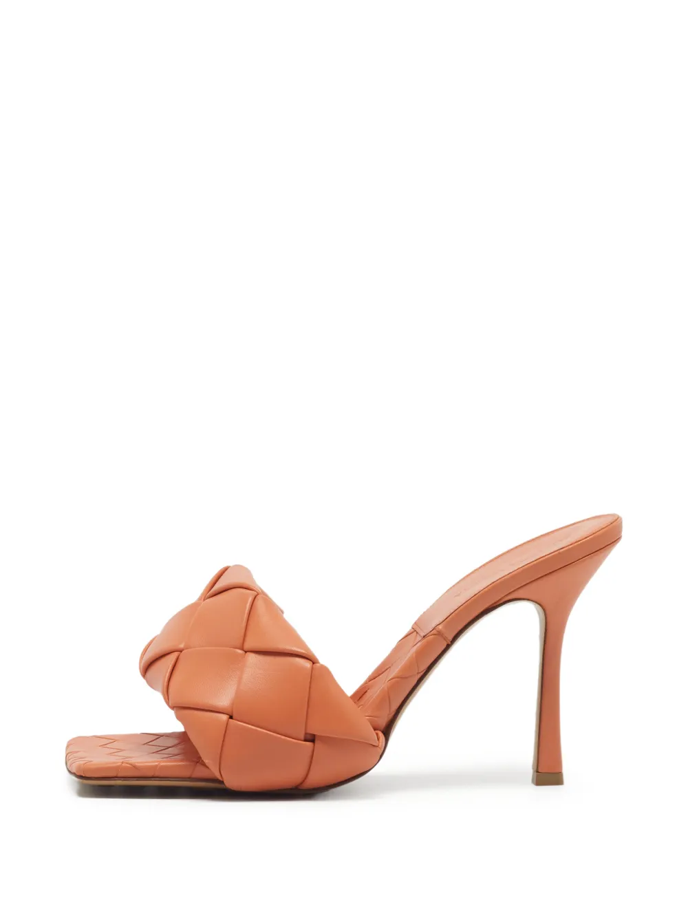 Bottega Veneta Pre-Owned Lido Intrecciato high-heeled sandals - Orange
