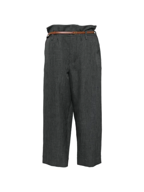 Plan C belted paperbag-waist trousers