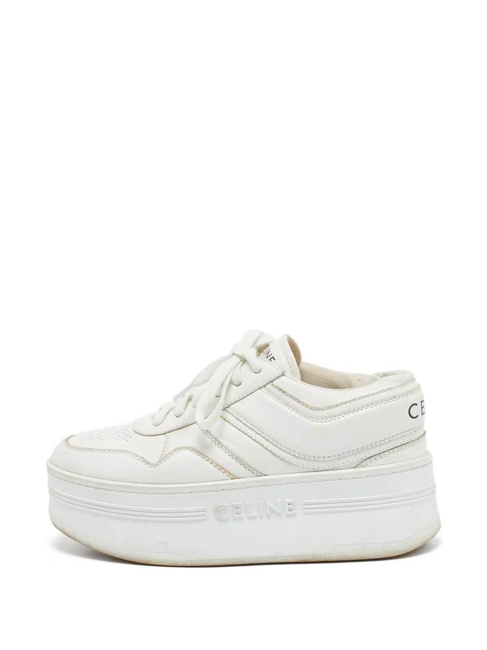 Celine Pre-Owned Vlada platform lace-up sneakers - Weiß