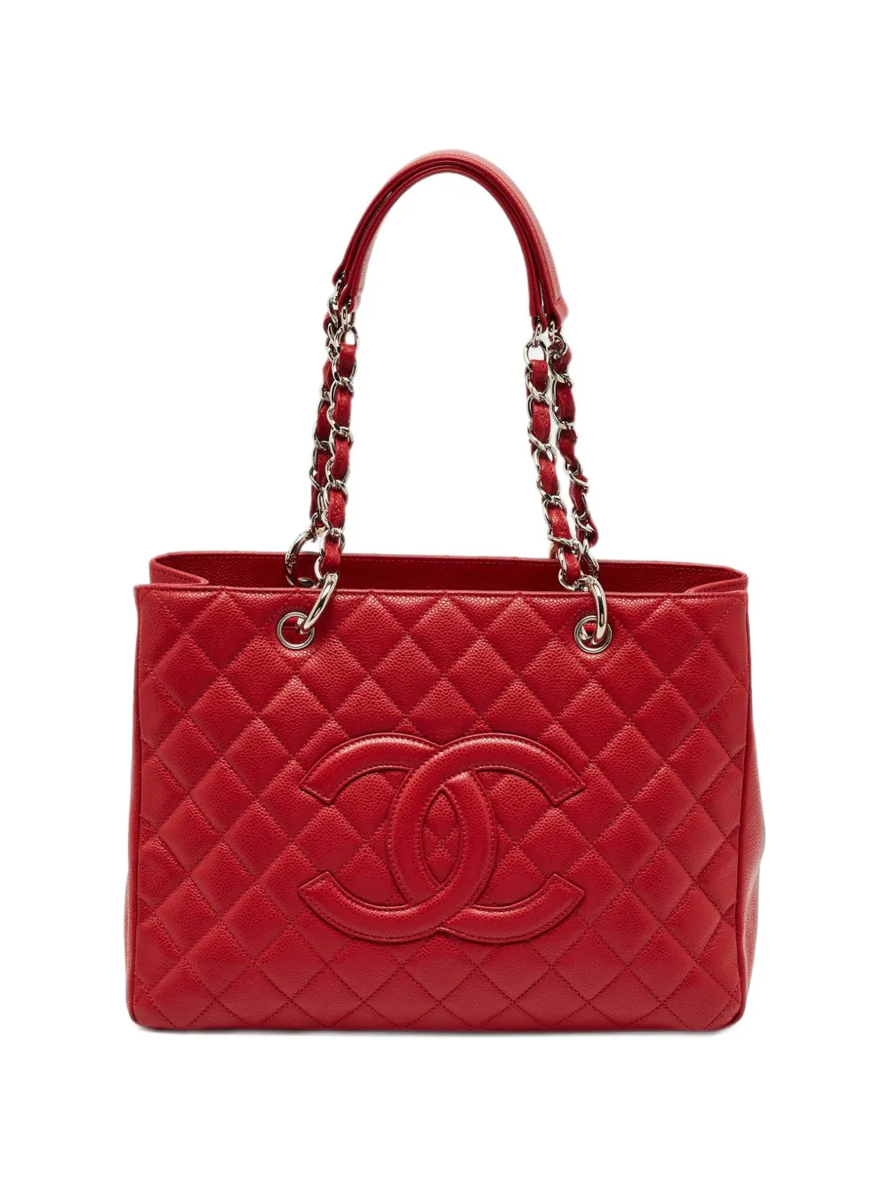 CHANEL Pre-Owned 2009-2010 grand Shopping quilted tote bag - Red