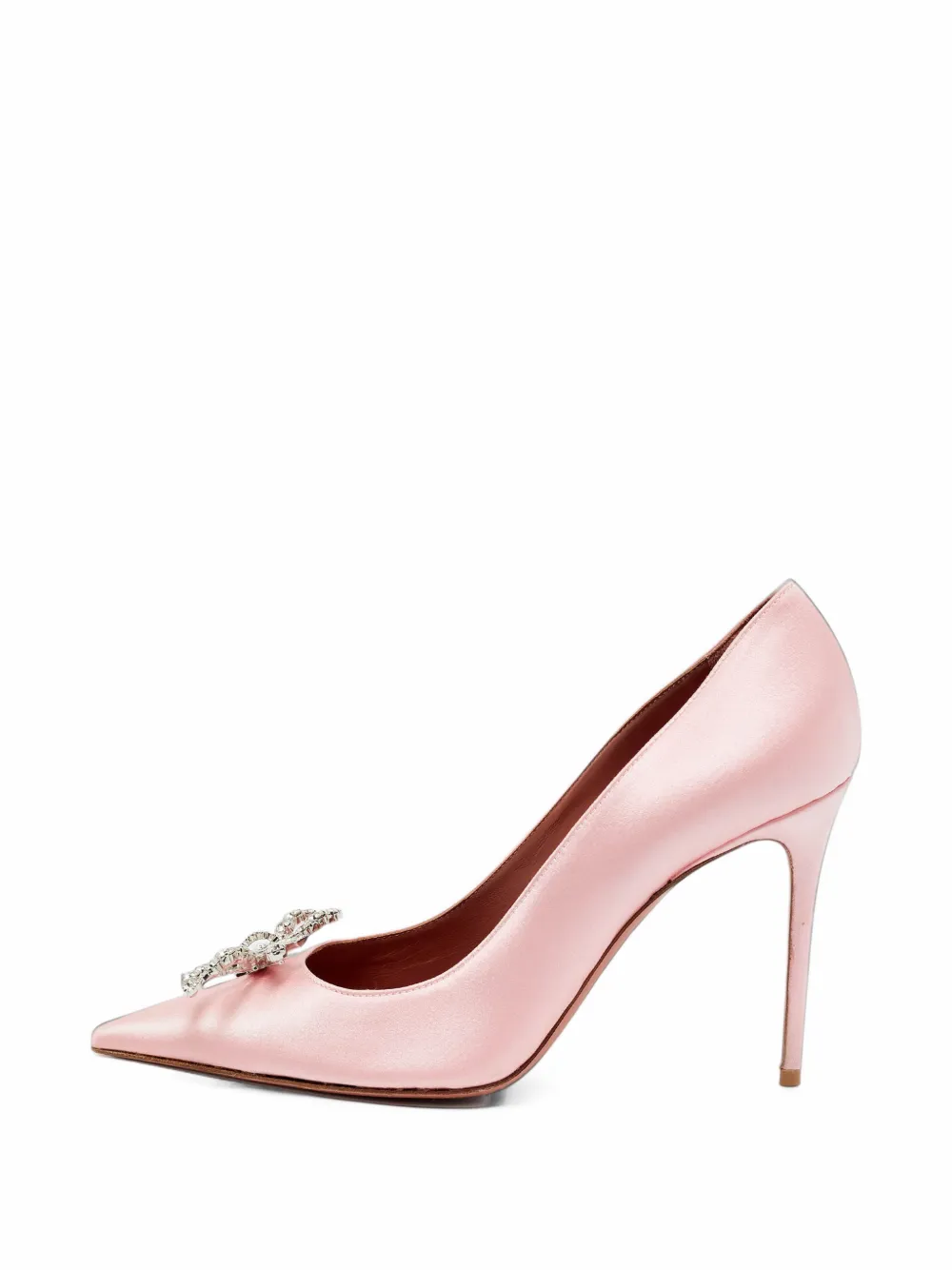 Amina Muaddi Rosie crystal-embellished heeled pumps - Rosa