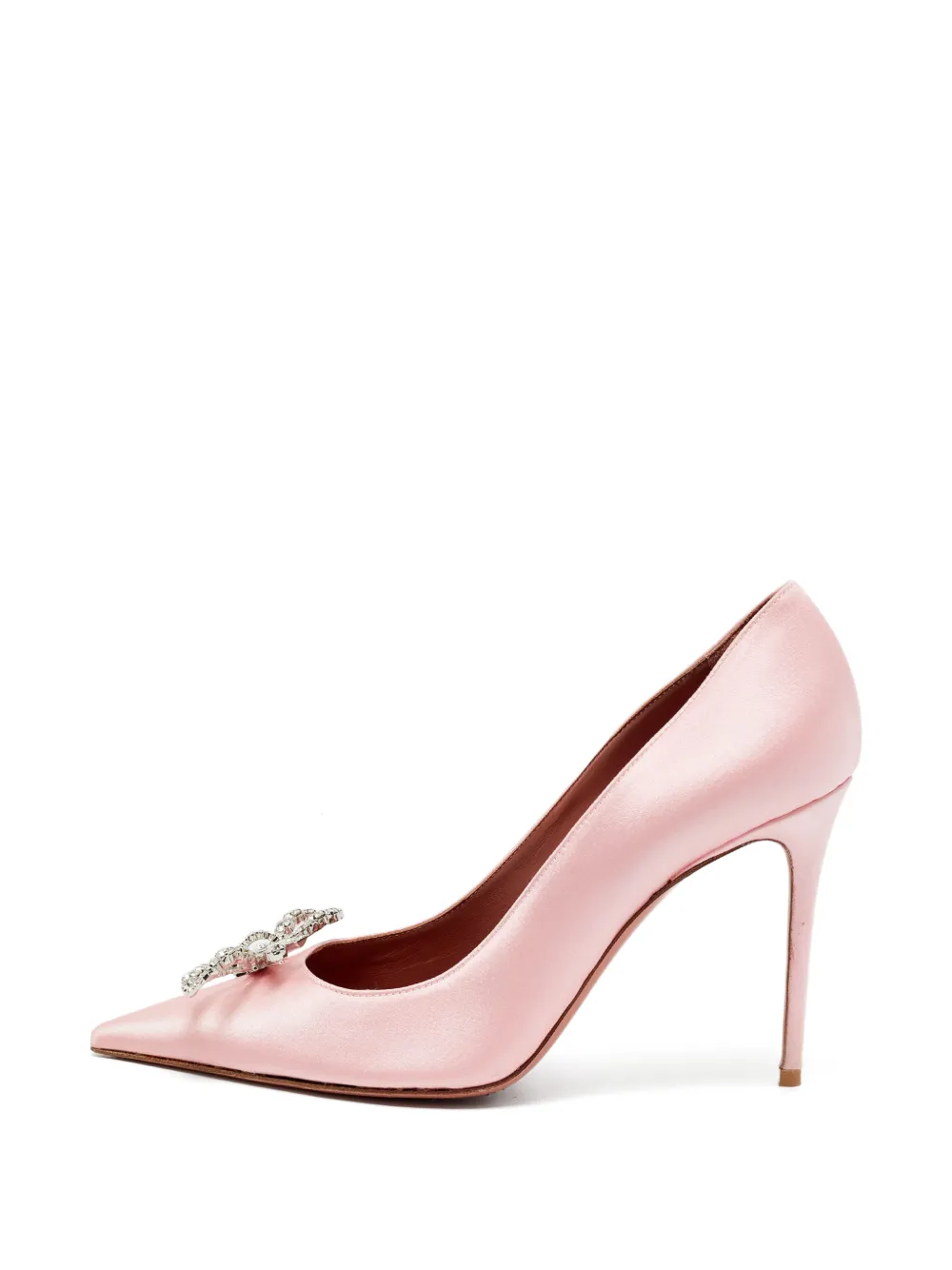 Amina Muaddi Rosie crystal-embellished heeled pumps - Rosa