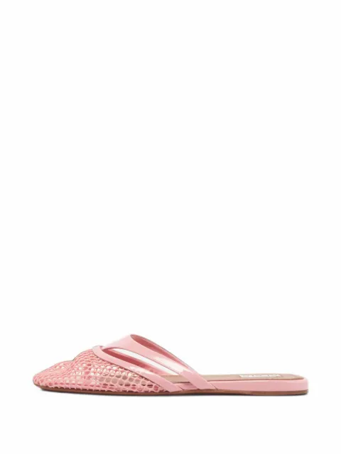 Alaïa Pre-Owned mesh patent leather slides