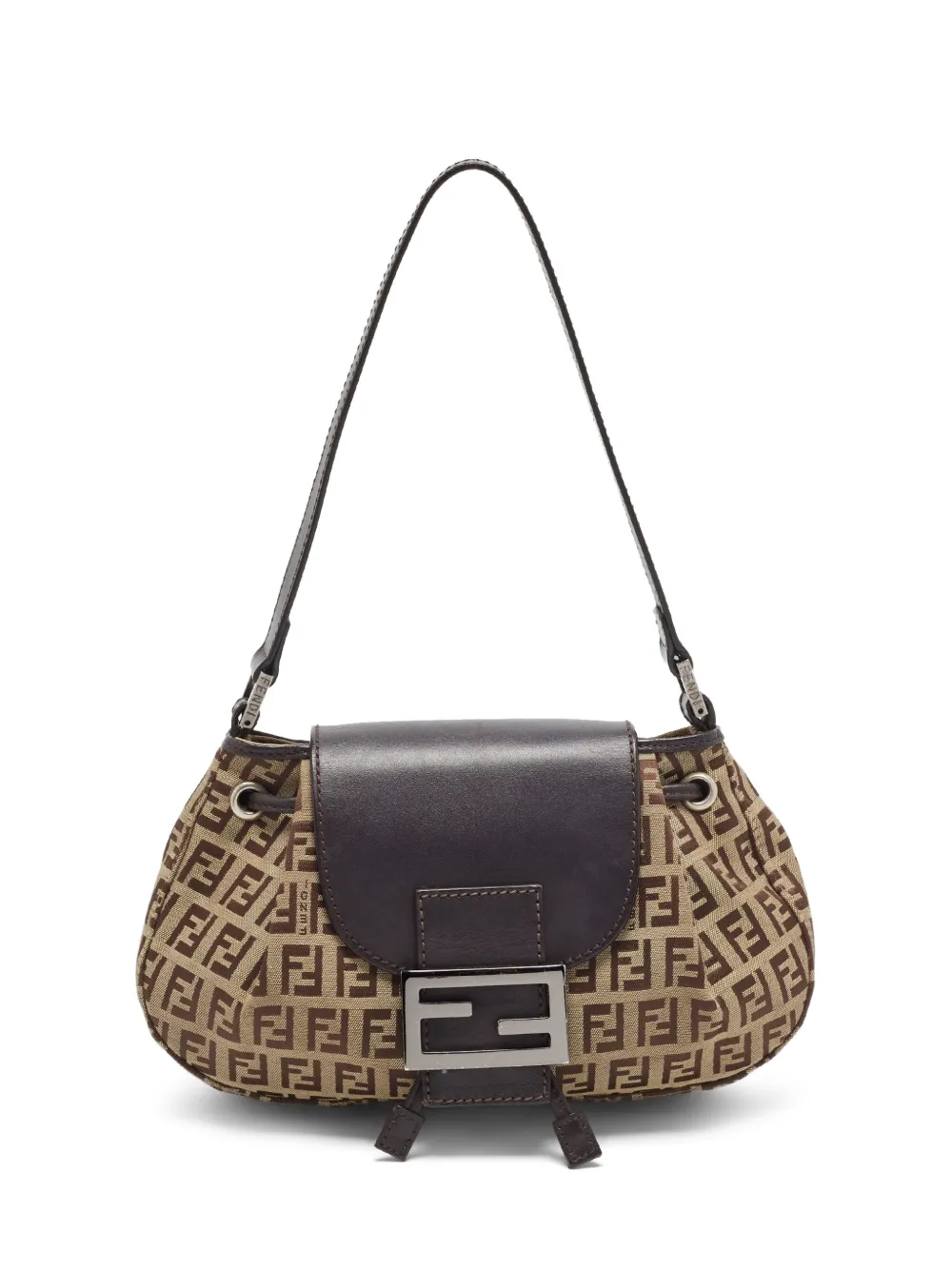 Fendi Pre-Owned 2003 small Zucchino FF buckle handbag - Nude
