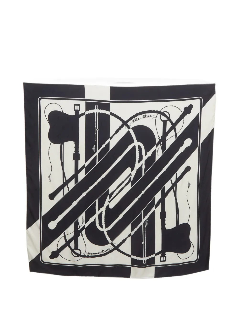 Hermès Pre-Owned Clic-Clac Tattoo silk scarf - Blau
