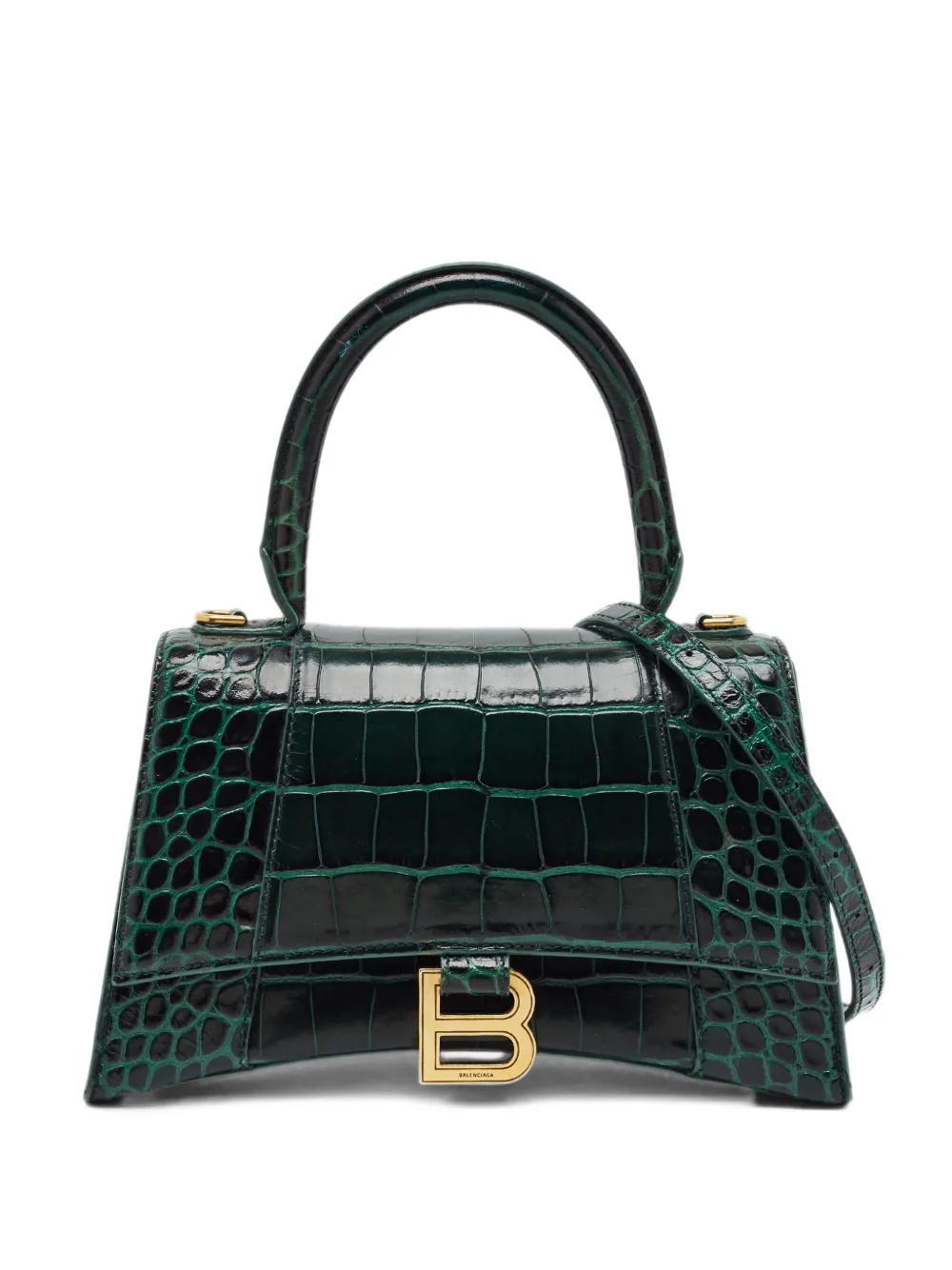 Balenciaga Pre-Owned 2019 Hourglass croc-embossed tote bag - Grün