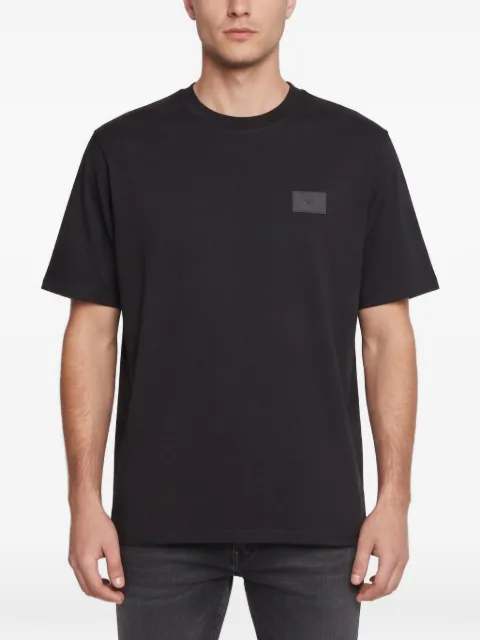 Emporio Armani Pre-Owned logo-patch cotton T-shirt
