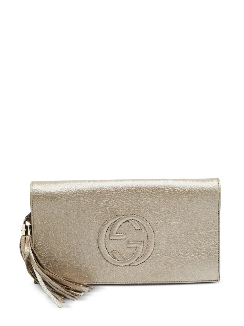 Gucci Pre-Owned pochette Soho Disco à houppes - Or