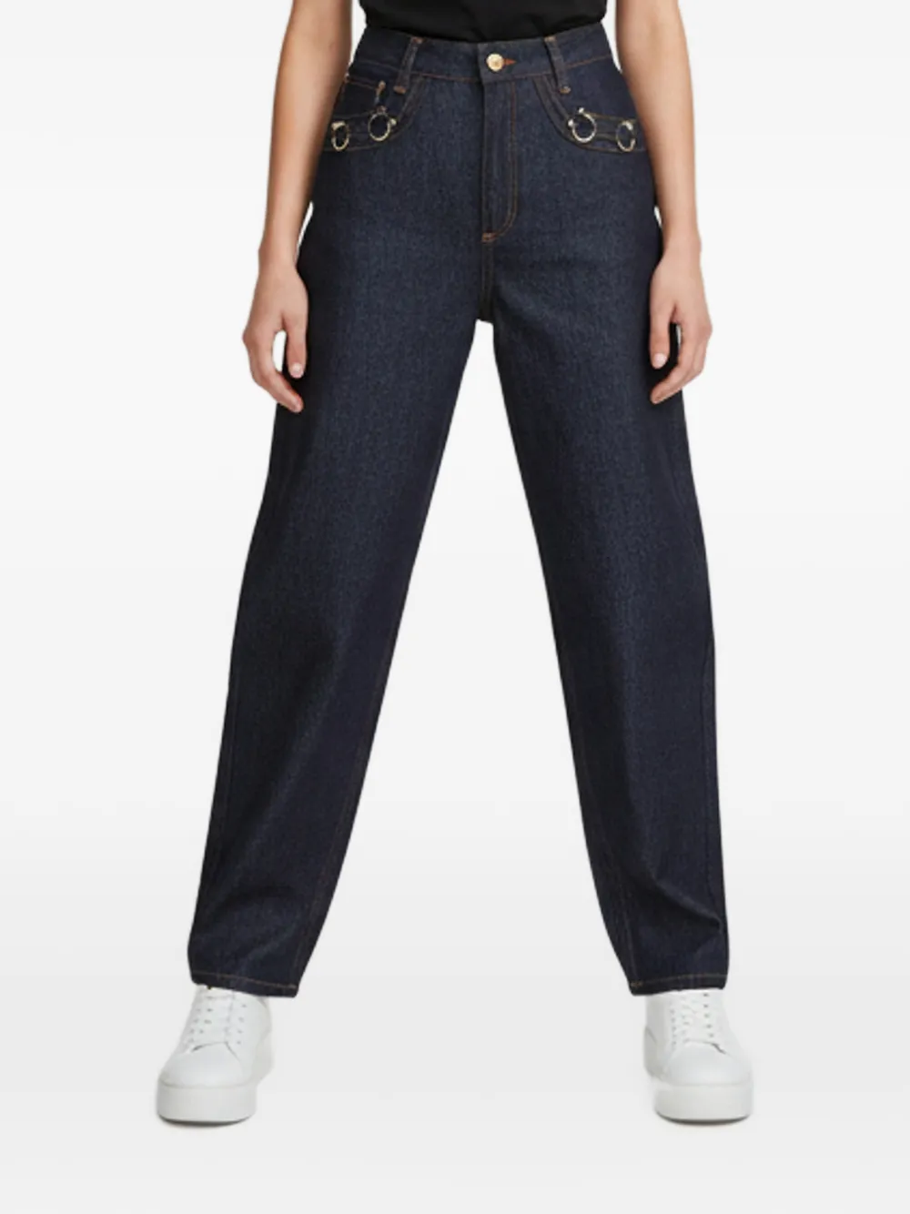 SANDRO Kaja curved-leg jeans - Blu