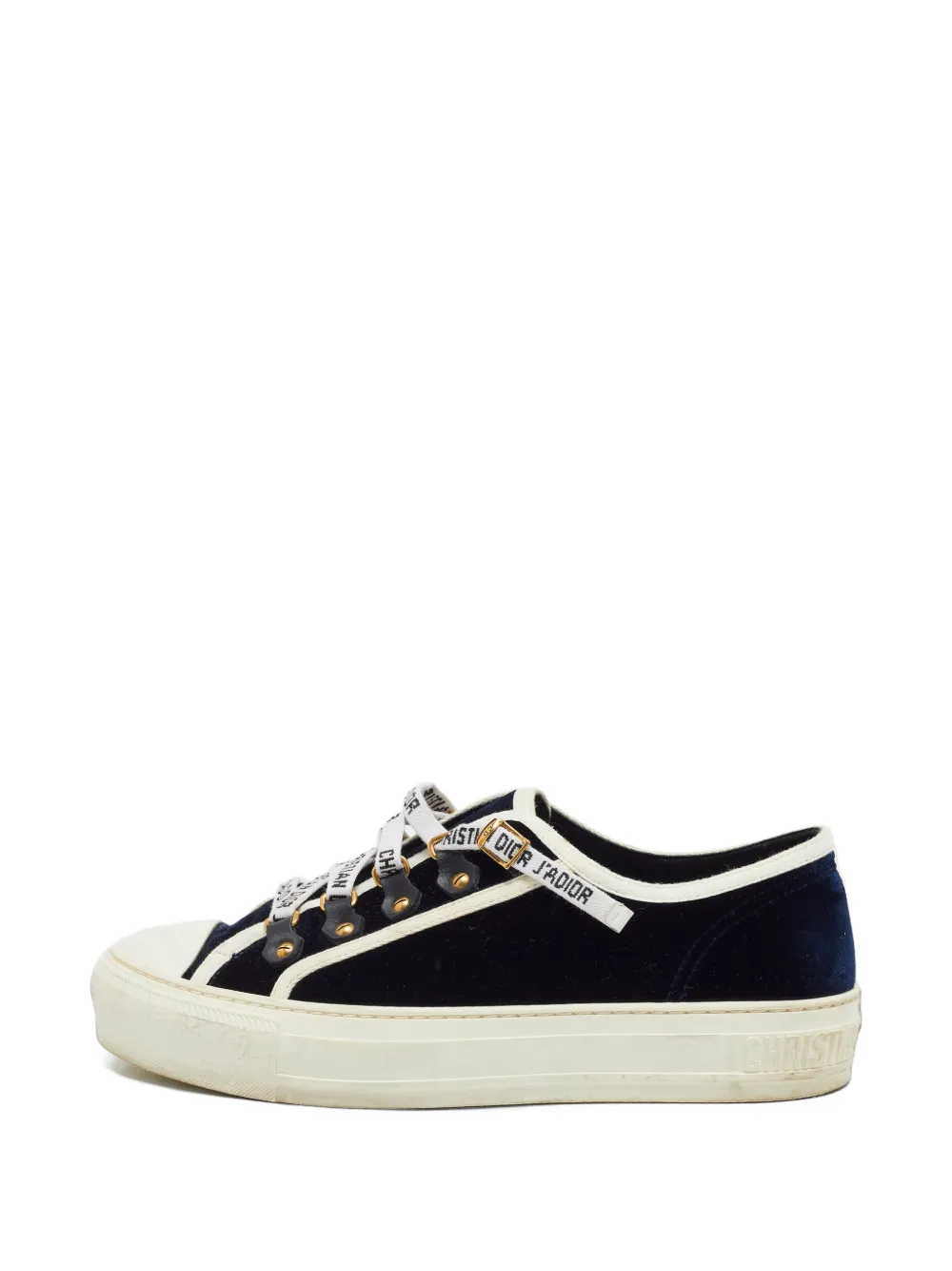 Christian Dior Pre-Owned Walk'n'Dior velvet sneakers - Blau