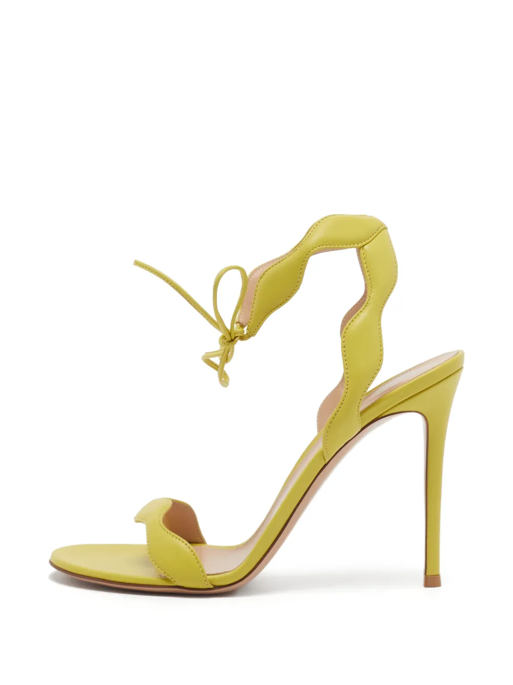 Gianvito Rossi Wavy ankle-strap sandals - Yellow