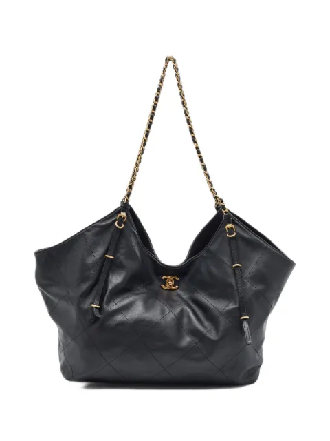 CHANEL Pre-Owned большая стеганая сумка-тоут