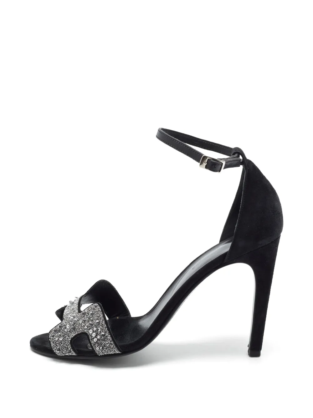 Hermès Pre-Owned Premiere 70 glitter-embellished sandals - Schwarz