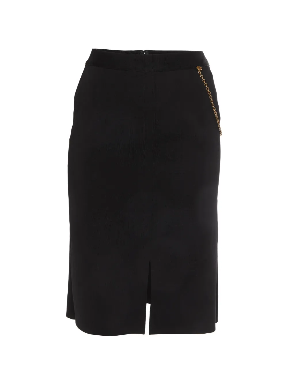 Givenchy Pre-Owned stretch-knit chain-detail midi skirt - Noir Givenchy Pre-Owned stretch-knit chain-detail midi skirt - Noir
