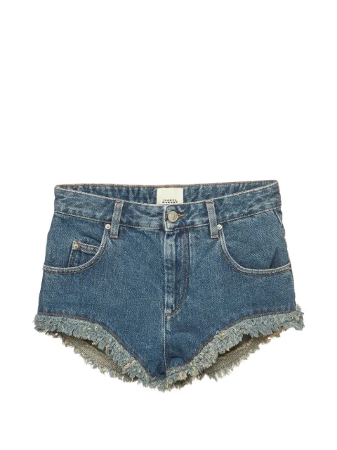 ISABEL MARANT Eneidao fringed denim shorts