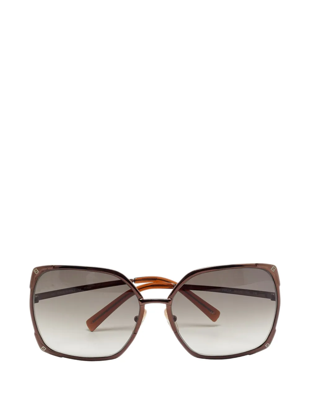 Fendi Pre-Owned Eckige Oversize-Sonnenbrille mit Farbverlauf - Braun