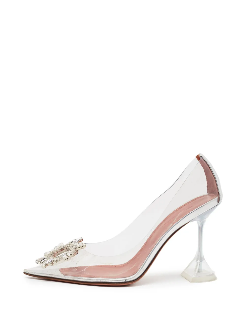 Amina Muaddi Begum crystal-embellished pumps – Silver