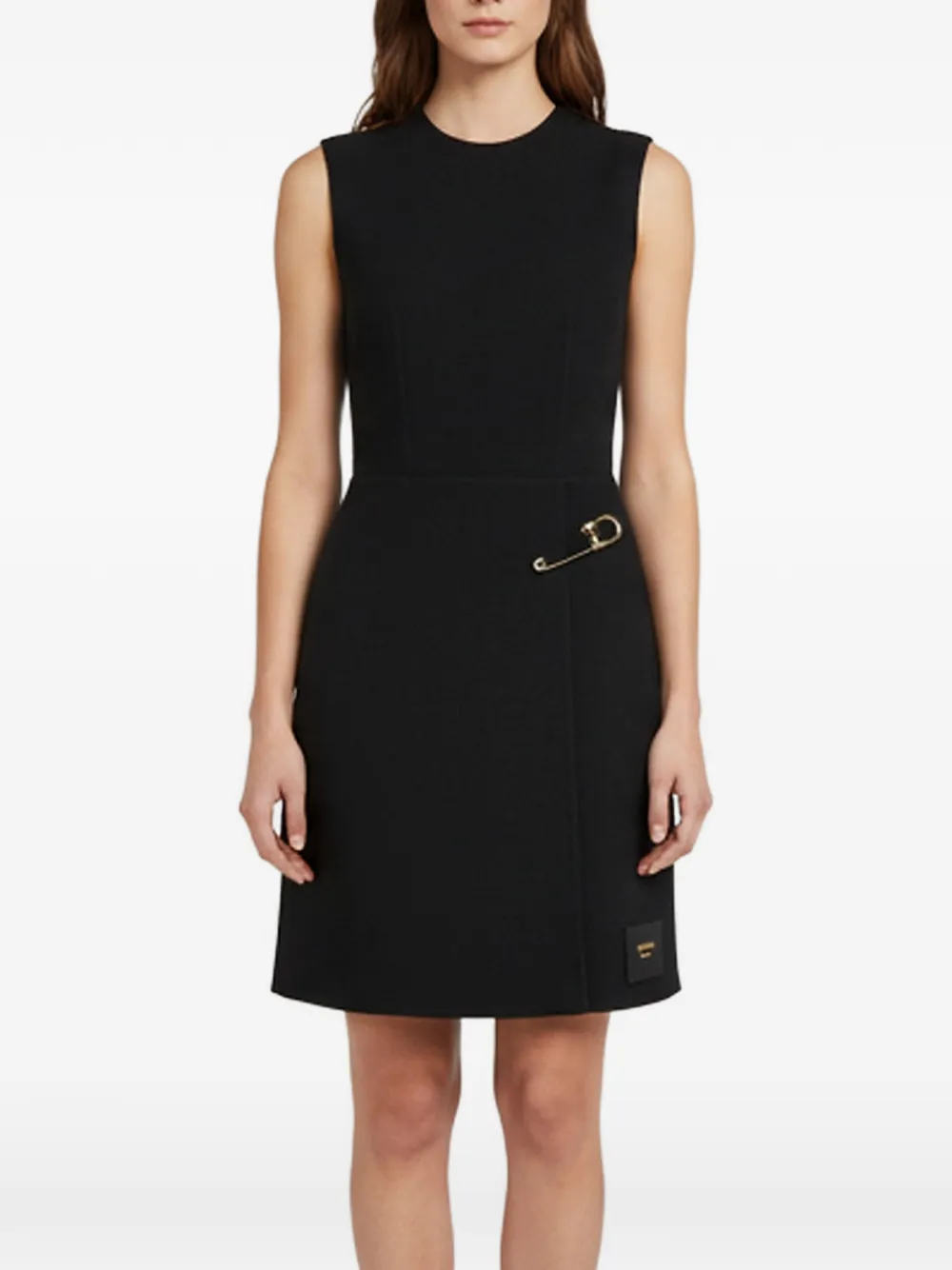 Prada Pre-Owned safety-pin sleeveless mini dress - Nero