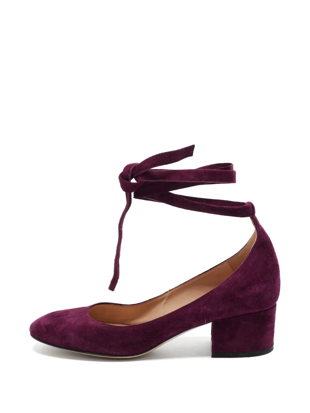 Gianvito Rossi Mary Jane tie-fastening block-heel pumps - Violett