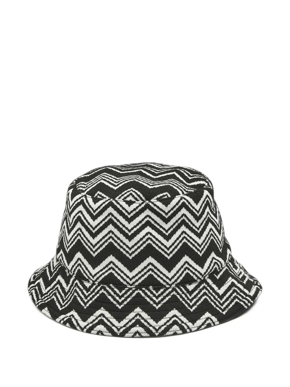 Missoni Pre-Owned zigzag-pattern knit bucket hat – Black