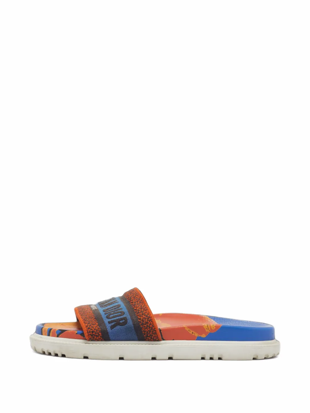 Pre-owned Dior D-way D-flower Pop Sandals In Orange
