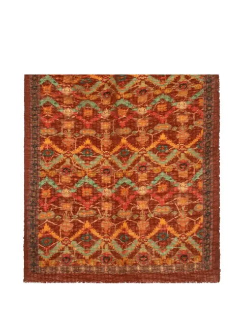 Leathersmith of London mascada con estampado Kilim