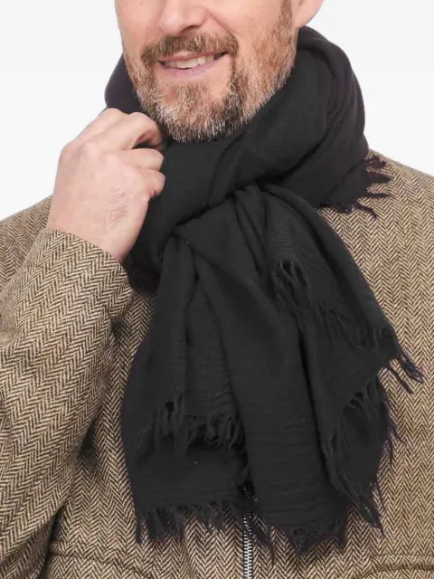 Leathersmith of London textured wool scarf
