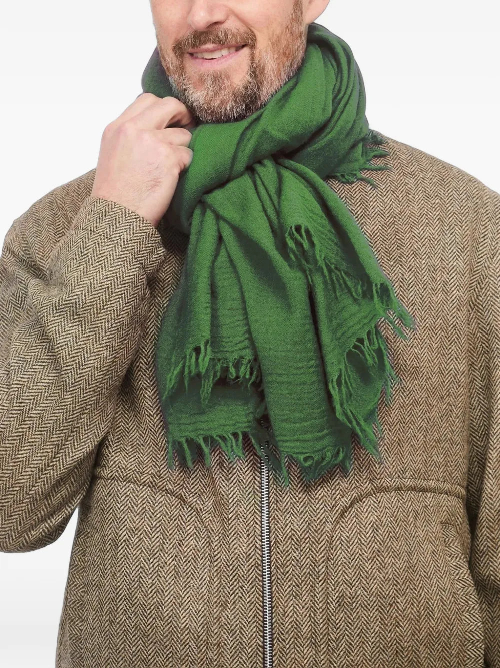 Leathersmith of London wool scarf - Verde