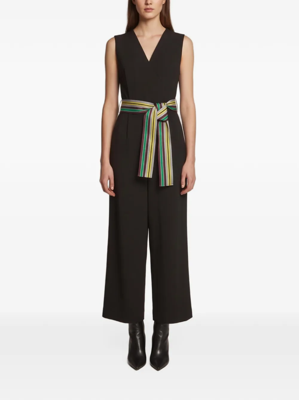 DVF Diane von Furstenberg sleeveless crossover jumpsuit - Schwarz
