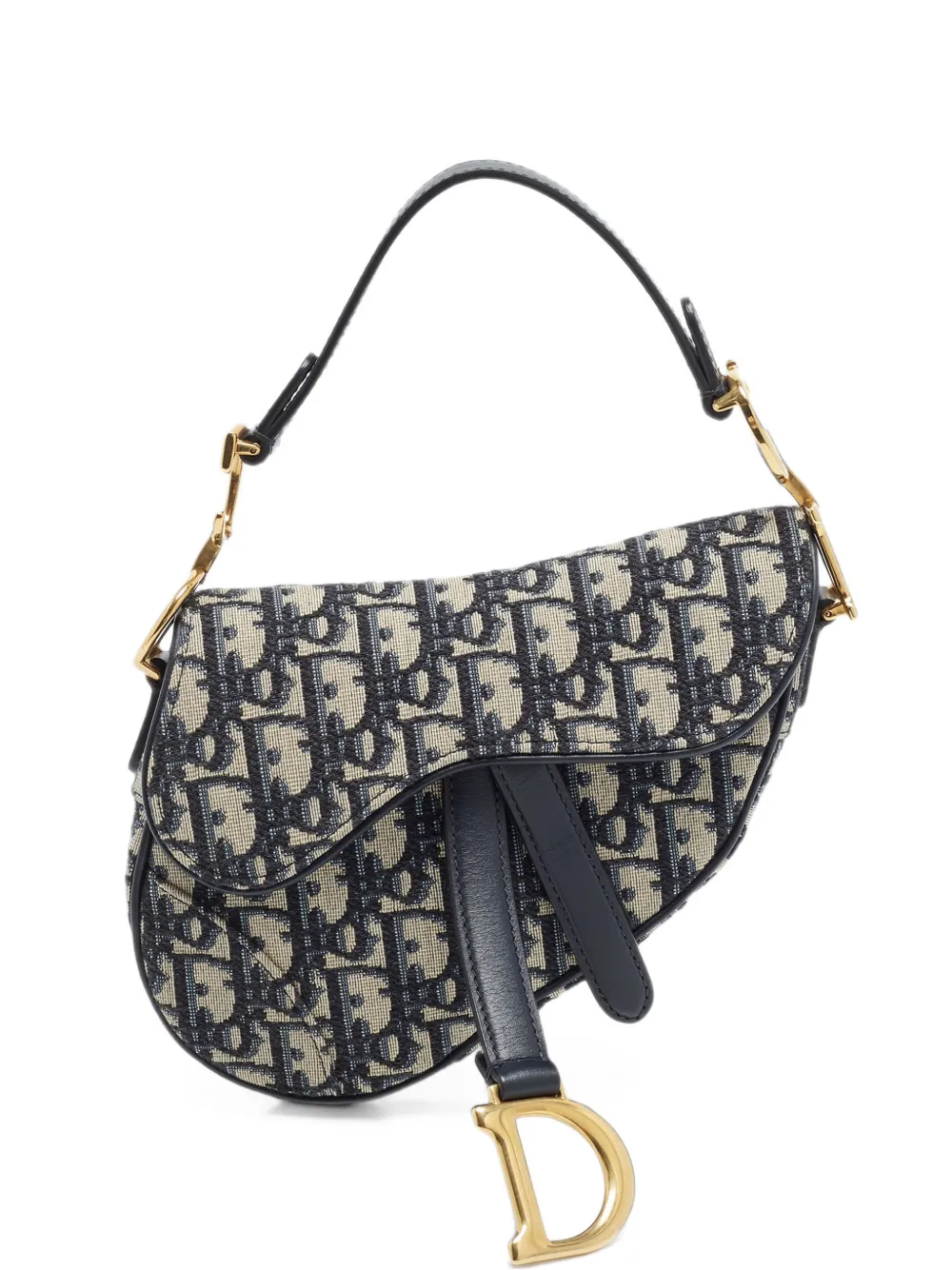 Christian Dior Pre-Owned 2018 mini Saddle Oblique handbag - Blue