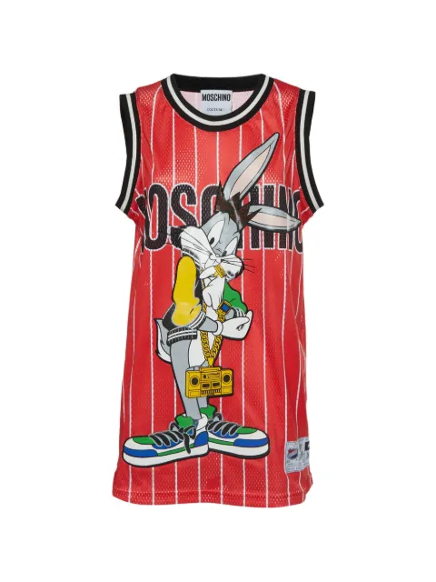 Moschino Pre-Owned vestido corto con motivo de rayas en colaboración con Looney Tunes