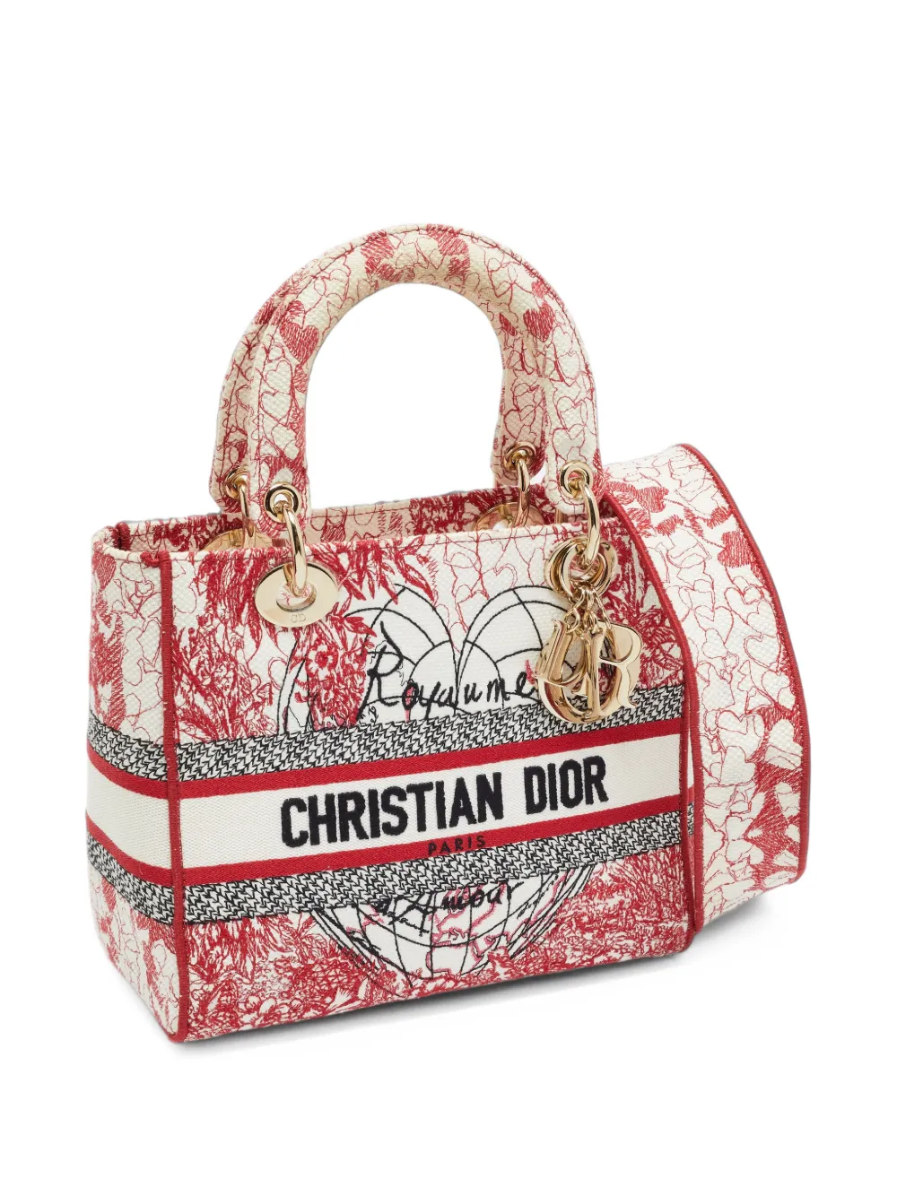 Christian Dior Pre-Owned 2021 medium Lady D-Lite Toile de Jouy tote bag Beige