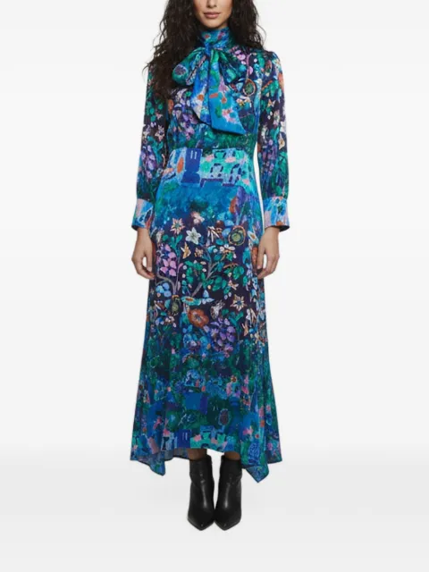 Peter Pilotto floral-print textured midi dress