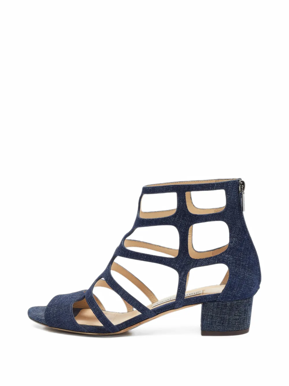 Jimmy Choo Pre-Owned Ren caged sandals - Blau
