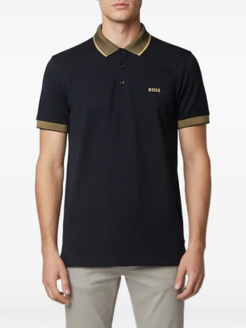 BOSS embroidered-logo slim-fit polo shirt