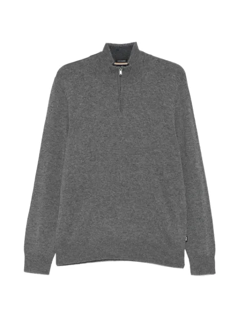 BOSS quarter-zip knitted sweater