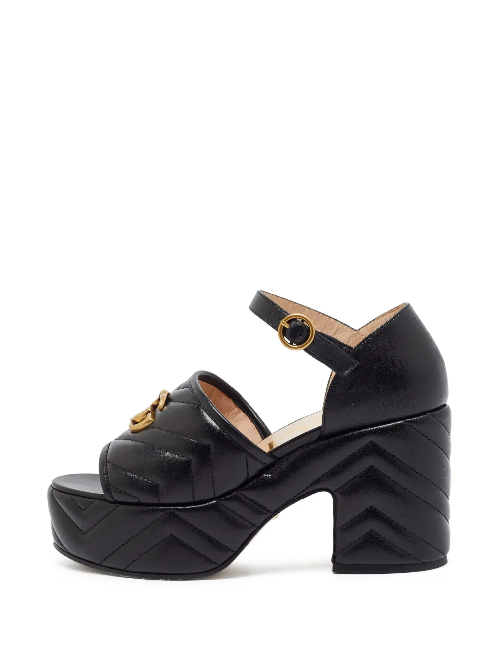 Gucci Pre-Owned GG Charlotte quilted sandals - Schwarz