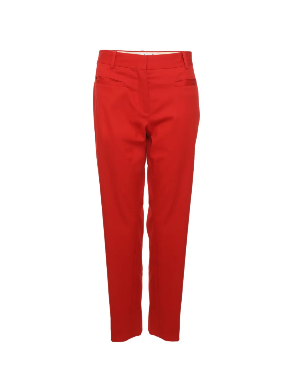Pre-owned Dior Tailored Straight-leg Trousers In Red
