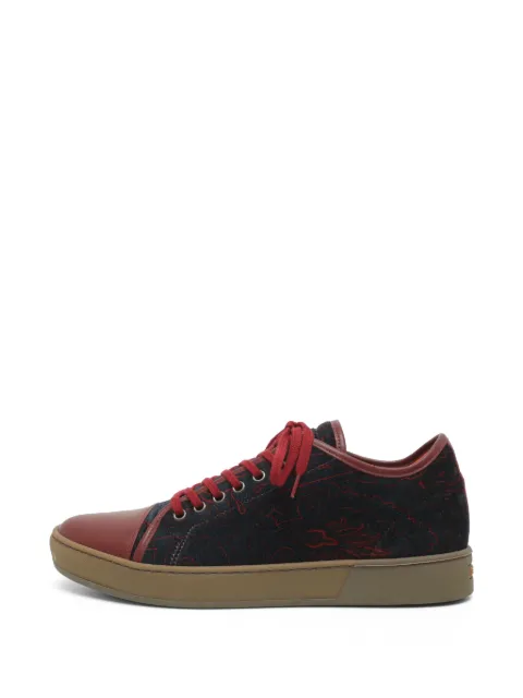 Louis Vuitton Pre-Owned Paisley-print velvet-panel sneakers