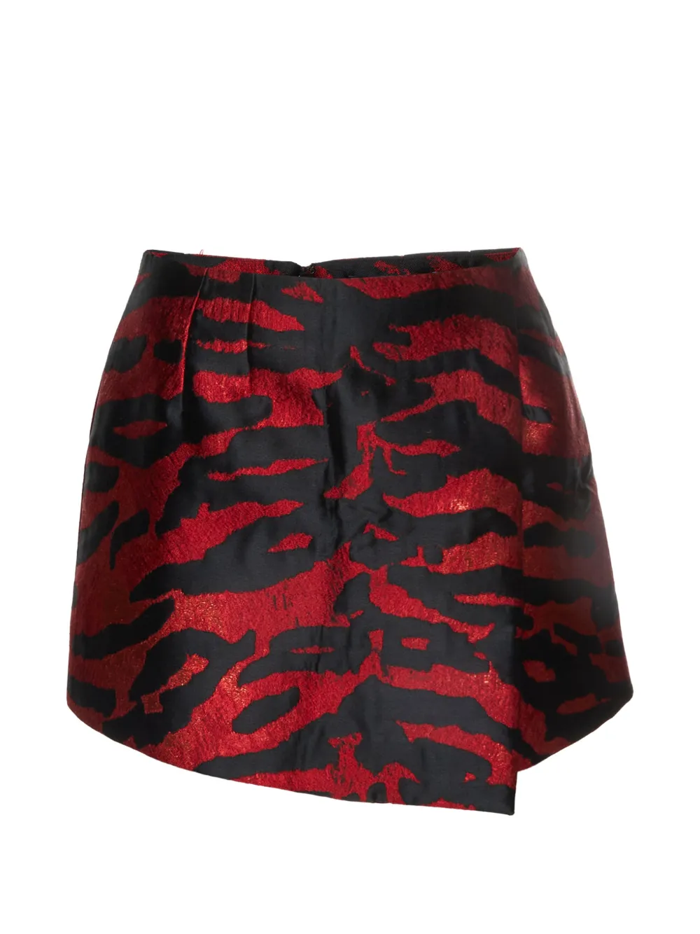 Pre-owned Dolce & Gabbana Animal-jacquard A-line Mini Skirts In Black