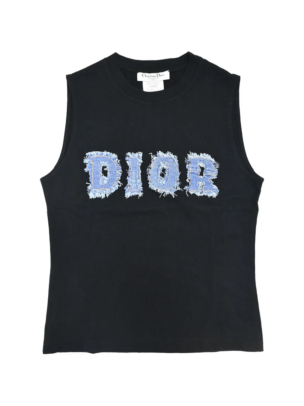 Christian Dior Pre-Owned 2003 logo-patch tank top - Schwarz