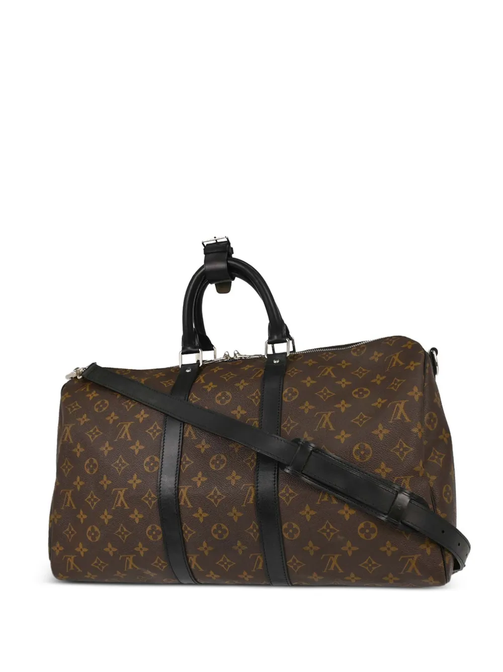 Louis Vuitton Pre-Owned 45 Macassar Keepall BandouliereMonogram canvas holdall - Braun