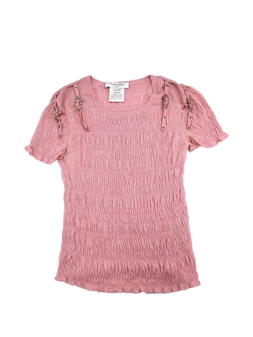 Christian Dior Pre-Owned 2003 buckled gathered top - Rosa