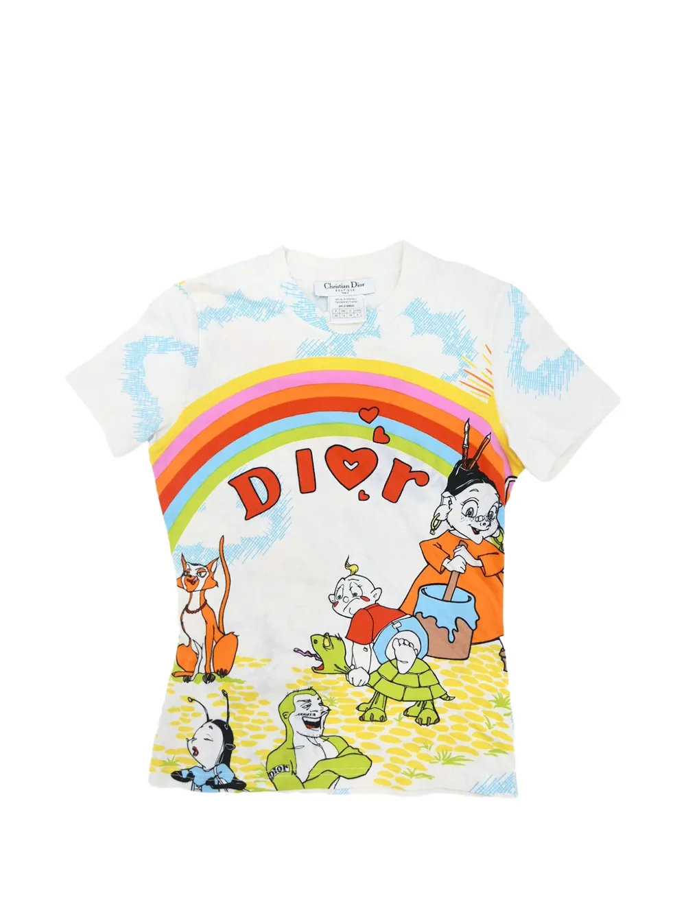 Christian Dior Pre-Owned 2002 cartoon-print t-shirt - Weiß